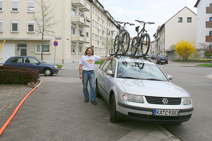Dachtr&auml;ger f&uuml;r Fahrr&auml;der, hier noch auf dem alten Passat B5