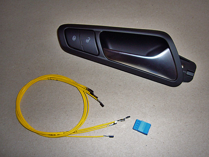 Bauteile f&Uuml;r den T&Uuml;r&ouml;ffner auf der Beifahrerseite