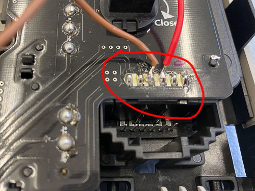 Beleuchtung Brillenfach an der Dachkonsole