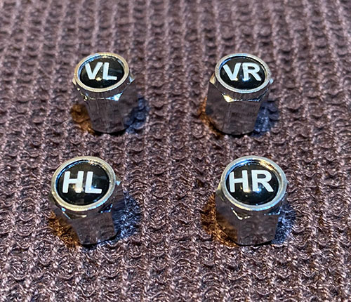 Ventilkappen mit Kennzeichnung